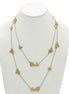 MATTE FINISHED GOLD LONG NECKLACE #SC42013GLD (HE6)