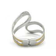 SILVER AND GOLD HINGED  BRACELETS #Z31X (DB6/AI18/AJ10,Q2)