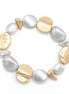 TWO TONE METAL STRETCH  BRACELET #SB22071GS