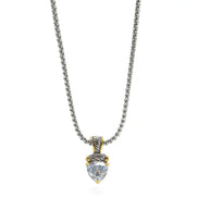 Clear quartz Heart Pendant Necklace – 18