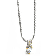 Clear quartz Heart Pendant Necklace – 18