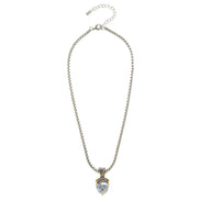 Clear quartz Heart Pendant Necklace – 18