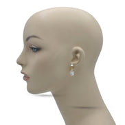 GOLD CRYSTAL TEARDROP EARRINGS #SQ3605(FD21-FF21)