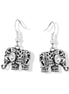 🐘 Dainty Silver Elephant Dangle Earrings (1.5")#SWR-CP5544A.SIL (SF11)