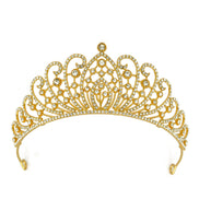 Gold Crystal head piece for Bridal crown topper hair peace #HNT90932G