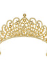 Gold Crystal head piece for Bridal crown topper hair peace #HNT90932G