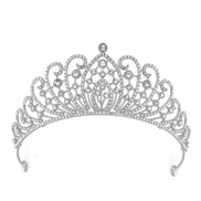 Silver Crystal head piece for Bridal crown topper hair peace #HNT90932S