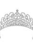 Silver Crystal head piece for Bridal crown topper hair peace #HNT90932S