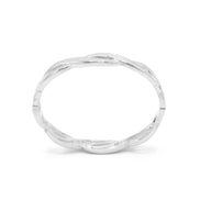 Infinity Twist Silver-Tone Bangle Bracelet – 2.8