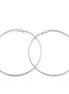 SILVER  3.25" INCH DIAMETER LARGE AND THIN HOOP ROUND EARRINGS#SQ325E-5208SIL (GC5)