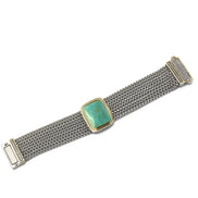 TWO TONE TURQUOISE MULTI STRANDS MAGNETIC CLASP BRACELET#  12504BRTQ (FA18)