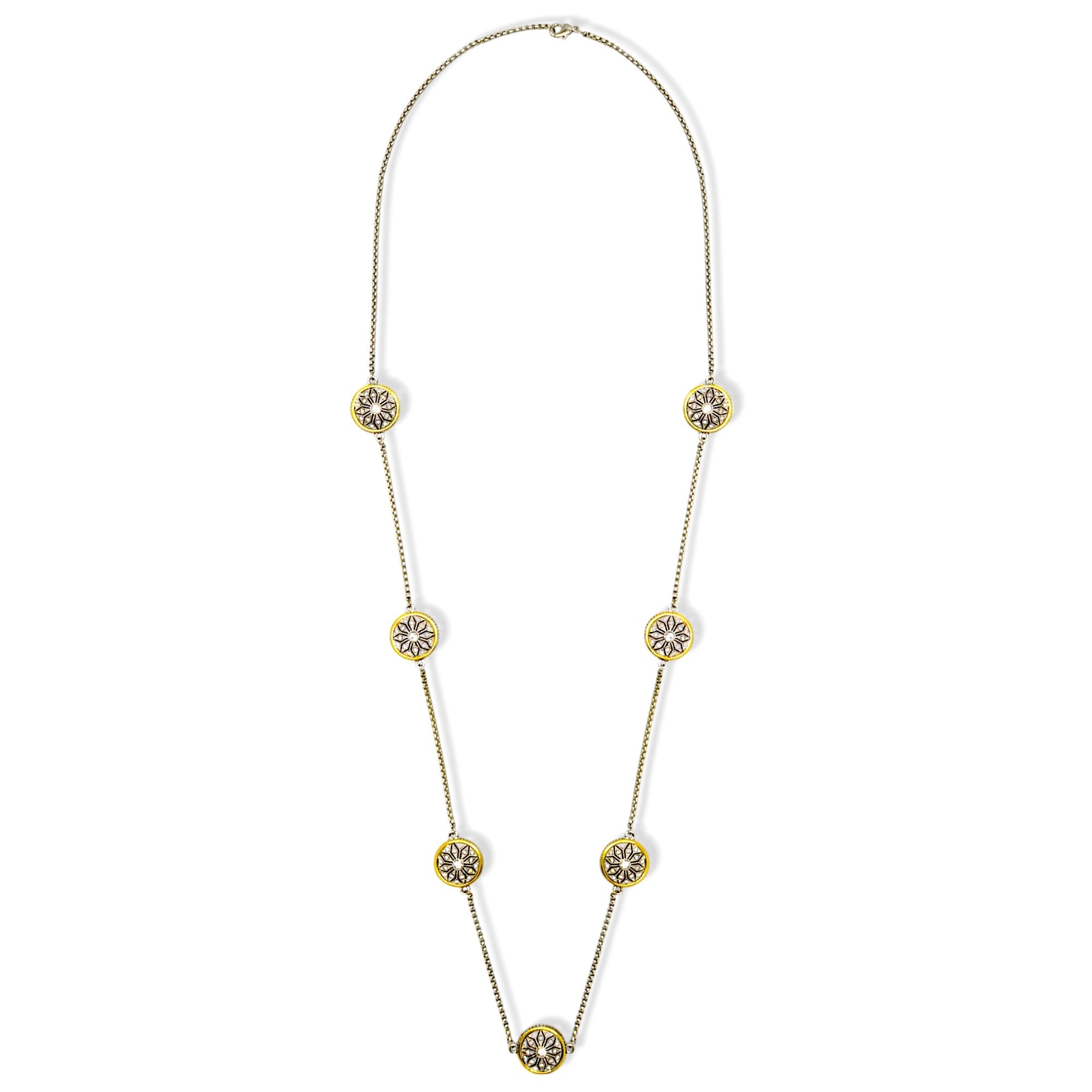 Two-Tone Crystal Marcasite Finish 36