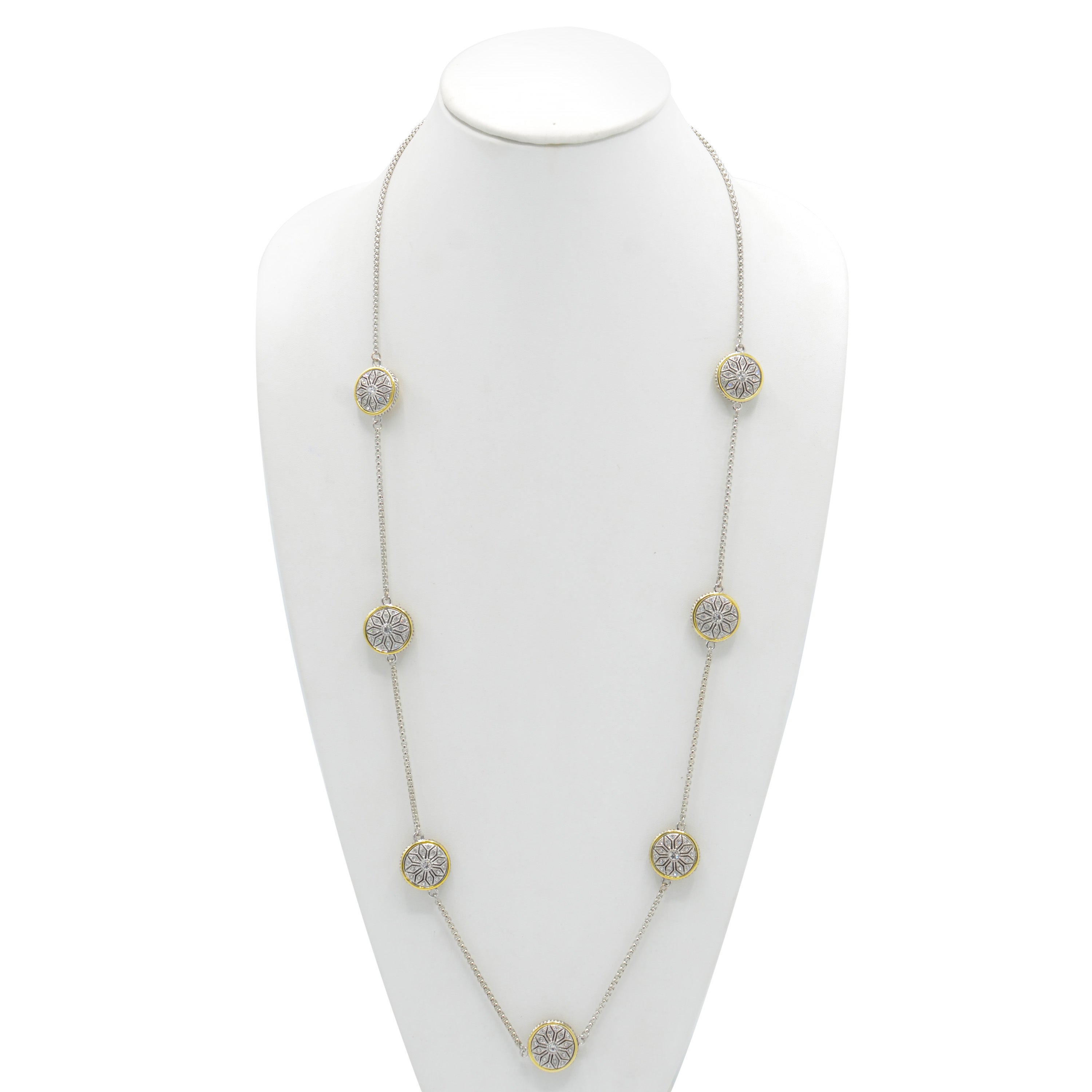 Two-Tone Crystal Marcasite Finish 36