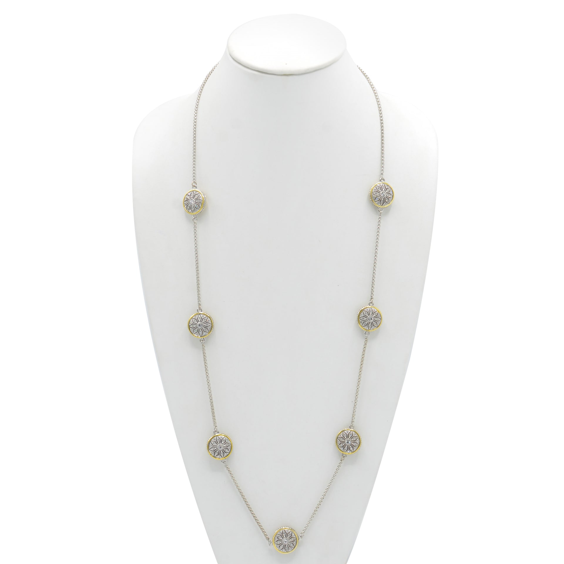 Two-Tone Crystal Marcasite Finish 36