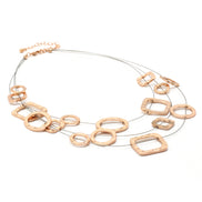 ROSE GOLD WIRE METAL NECKLACE #SC16631ARG (NC12)