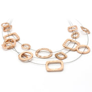 ROSE GOLD WIRE METAL NECKLACE #SC16631ARG (NC12)