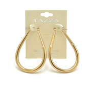 GOLD TEARDROP HOOP EARRINGS #SQ5772G (AF13)