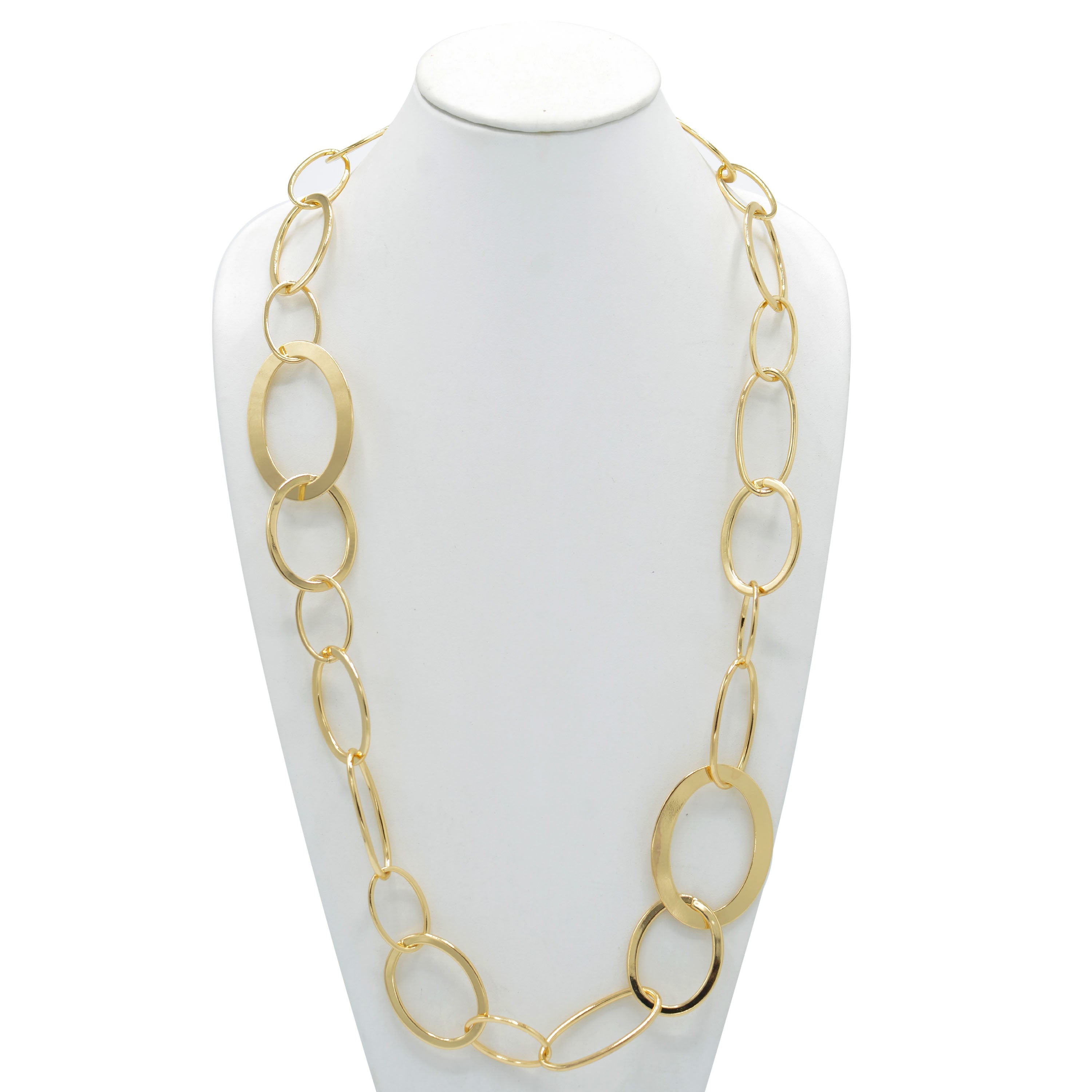 Gold Large Link Long Chain Necklace# NR5304GLD(MB4)