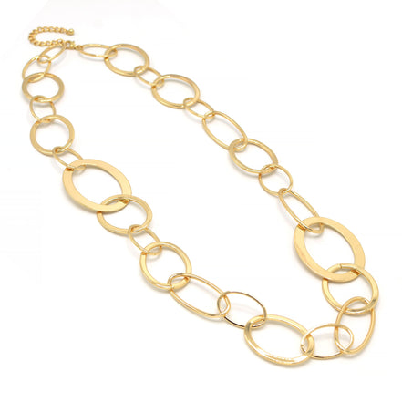 Gold Large Link Long Chain Necklace# NR5304GLD(MB4)