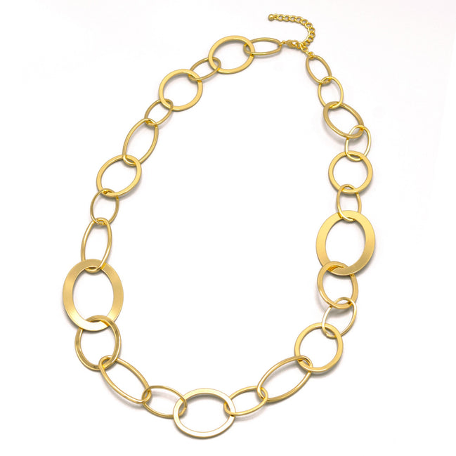 Gold Large Link Long Chain Necklace# NR5304GLD(MB4)