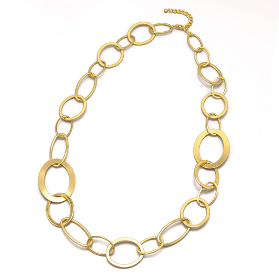 Gold Large Link Long Chain Necklace# NR5304GLD(MB4)