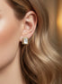 TWO TONE MOTHER OF PEARL ENGRAVED STUD EARRING #12505ER-MOP