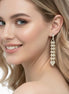 Rhinestones Crystal Chandelier Drop Earrings #SQ6025G (ID12)