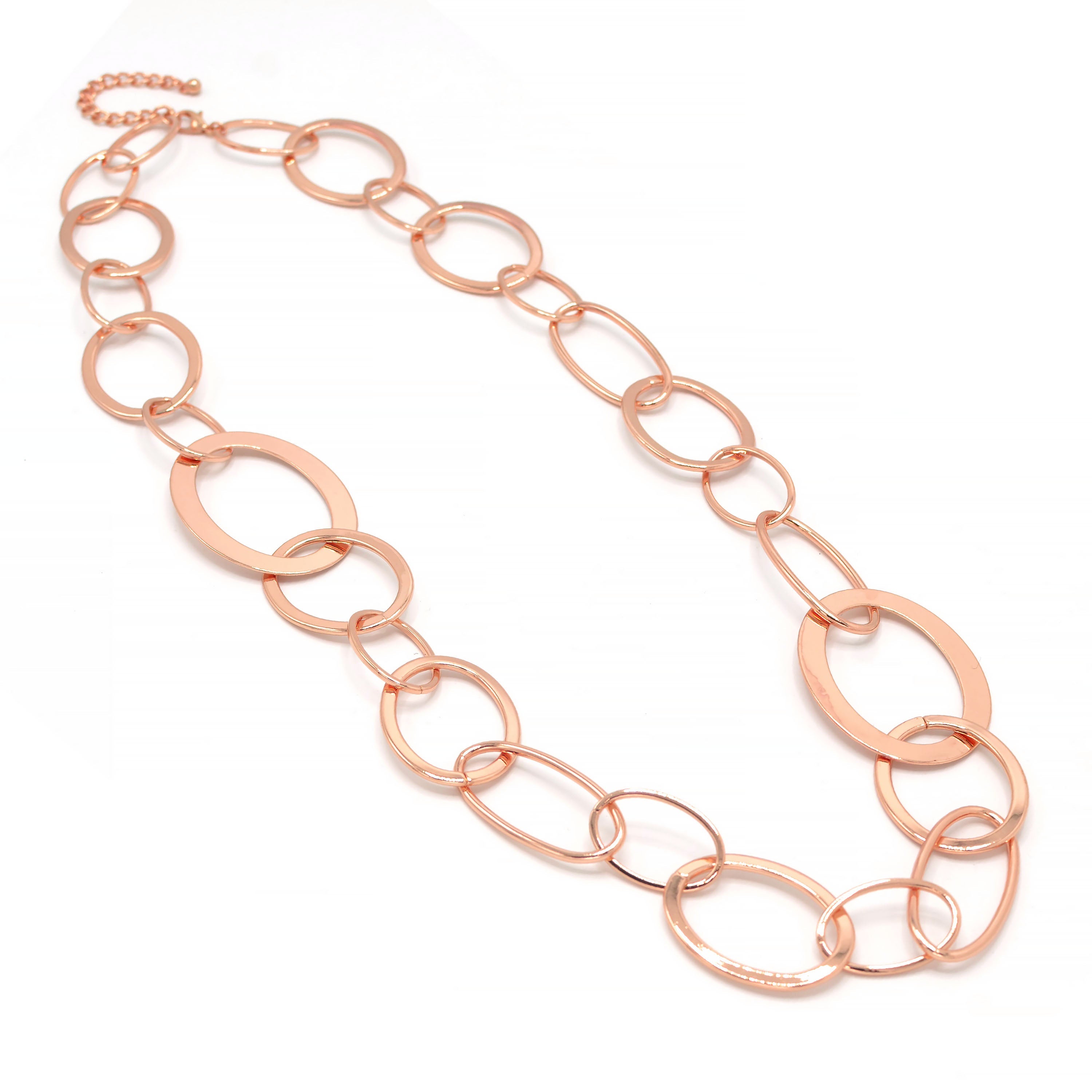 ROSE GOLD LARGE LINK LONG NECKLACE #NR5304RG (BB4)