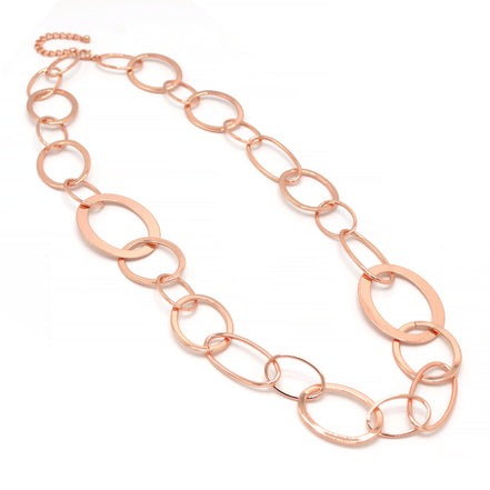 ROSE GOLD LARGE LINK LONG NECKLACE #NR5304RG (BB4)