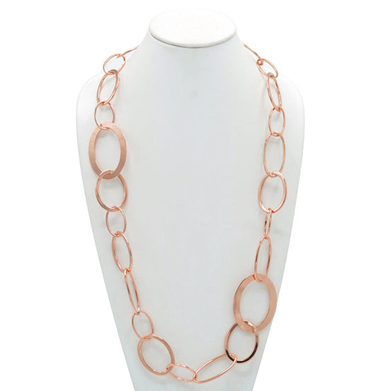 ROSE GOLD LARGE LINK LONG NECKLACE #NR5304RG (BB4)