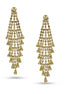 GOLD RHINESTONE CRYSTAL CHANDELIER EARRINGS #SQ6043G (GE16)
