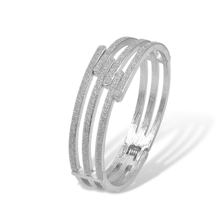 Rhodium glitter Oval hinge bracelet#SA-YS-104259RS(KA-B6)