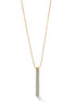 GOLD GLITTER BAR PENDANT LONG NECKLACE #SQ351-N17042102A (NG10)