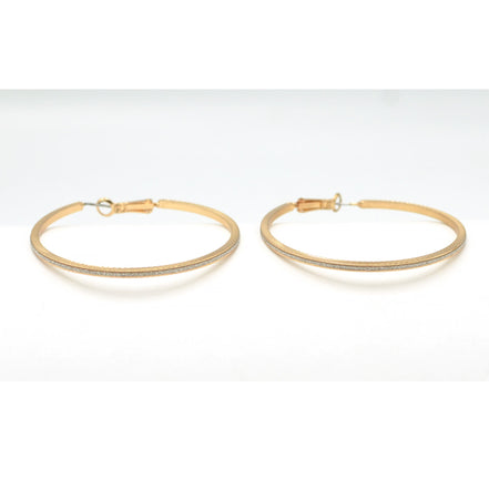 GOLD GLITTER HOOP EARRINGS #SQ5834GS