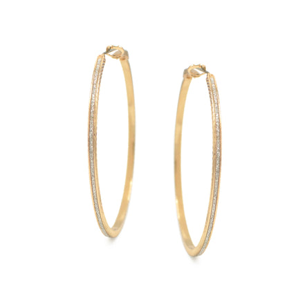 GOLD GLITTER HOOP EARRINGS #SQ5834GS