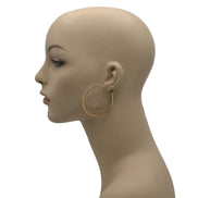 GOLD GLITTER HOOP EARRINGS #SQ5834GS