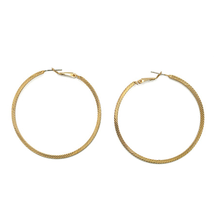 GOLD GLITTER HOOP EARRINGS #SQ5834GS