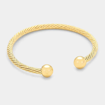 Gold Ball cuff Bracelet #SWKK-6093GLD (JH9)