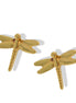 Delicate Gold Dragonfly Earrings 0.5"#SWKK-6095GLD (AF7/GE15/SF12)