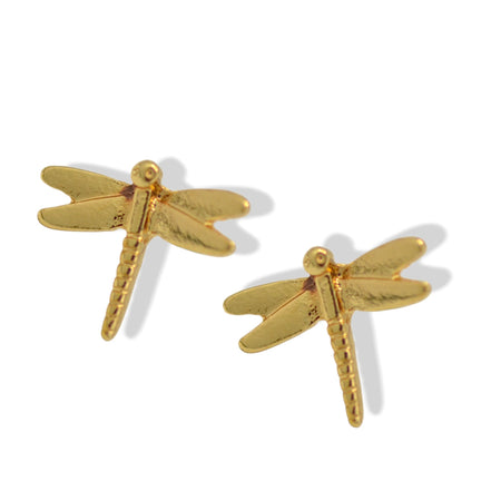 Delicate Gold Dragonfly Earrings 0.5"#SWKK-6095GLD (AF7/GE15/SF12)
