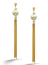 Gold And  Cream Pearl Tassel Earrings #HNEE89293GDCR (GB18)