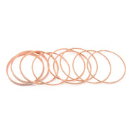 ROSE GOLD 9 PCS BRACELET SET#SQ349-2954RG (OB14)