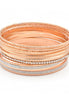ROSE GOLD 9 PCS BRACELET SET#SQ349-2954RG (OB14)