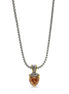 TWO TONE TOPAZ CRYSTAL PENDANT NECKLACE #4112EH-LT.TOPAZ(FD6)
