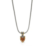 Light Topaz Heart Pendant Necklace – 18