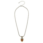 Light Topaz Heart Pendant Necklace – 18
