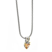 Topaz Heart Pendant Necklace – 18