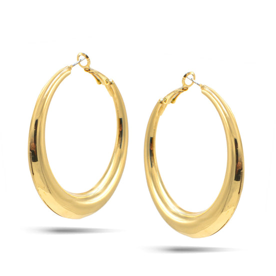 Gold Hoop Earrings #SQ358-1842GLD (JC7)