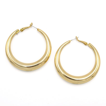 Gold Hoop Earrings #SQ358-1842GLD (JC7)