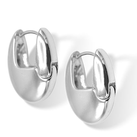 1"inch Oval Hoop Earrings - Gold or Silver Tone Thin Wire Hoops - Lightweight Minimalist Huggie Earrings for Women #HNE91036 EARRING(MD14)